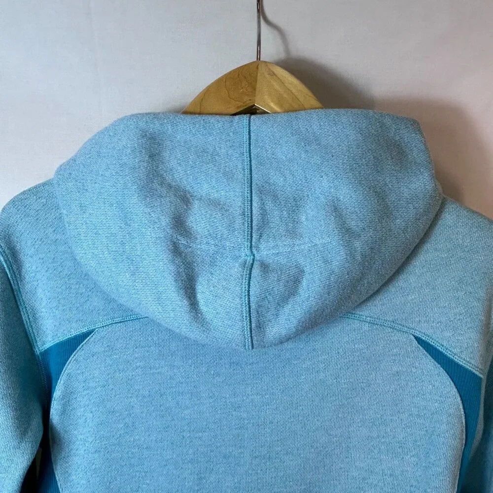 Lululemon On The Daily Women's Turquoise Blue Full Zipper Hooded Jacket Size 8
